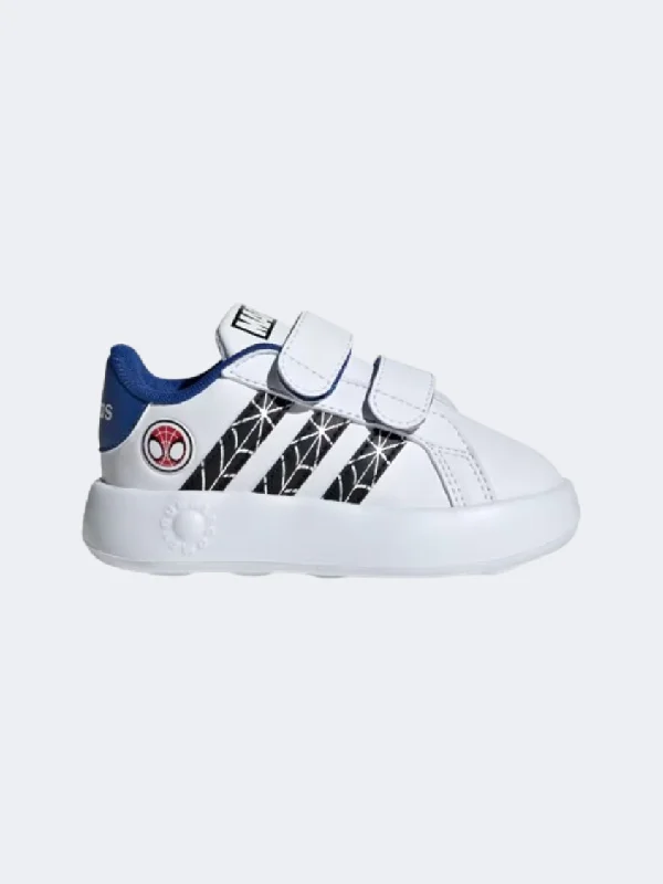 Adidas Marvel Spider Man Grand Court Infant-Boys Sportswear Shoes White/Black/Blue