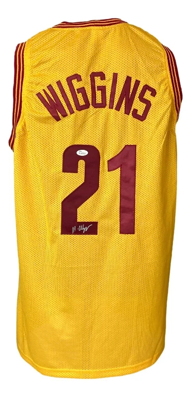 Andrew Wiggins Cleveland Signed Yellow Basketball Jersey JSA Hologram