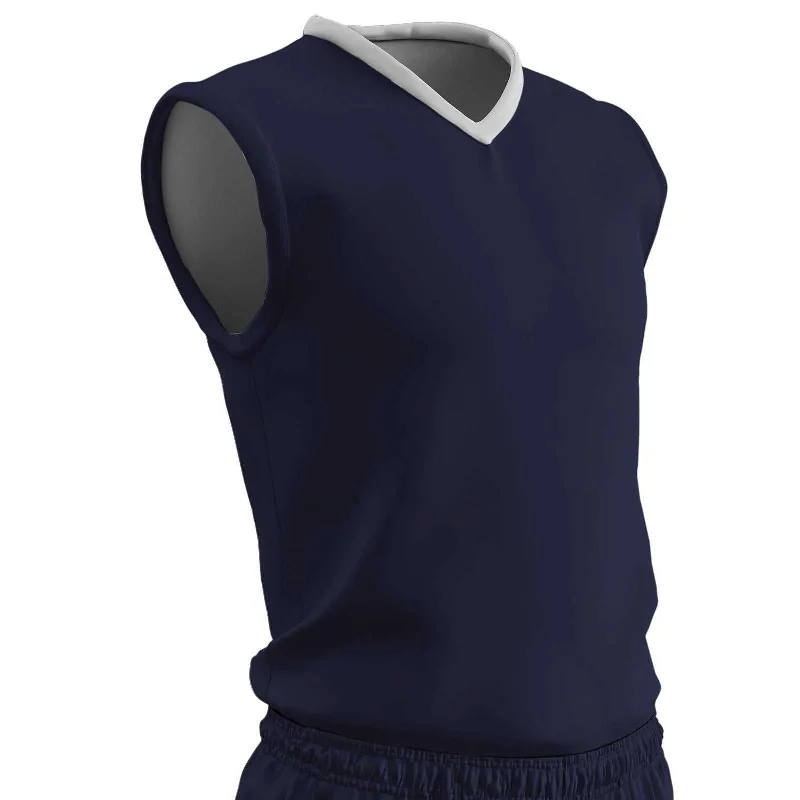 Champro BBJ11 Clutch Z-Cloth, Dri-Gear Reversible Basketball Jersey - Navy White