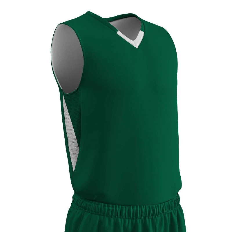 Champro BBJ14 Pivot Reversible Basketball Jersey - Forest White