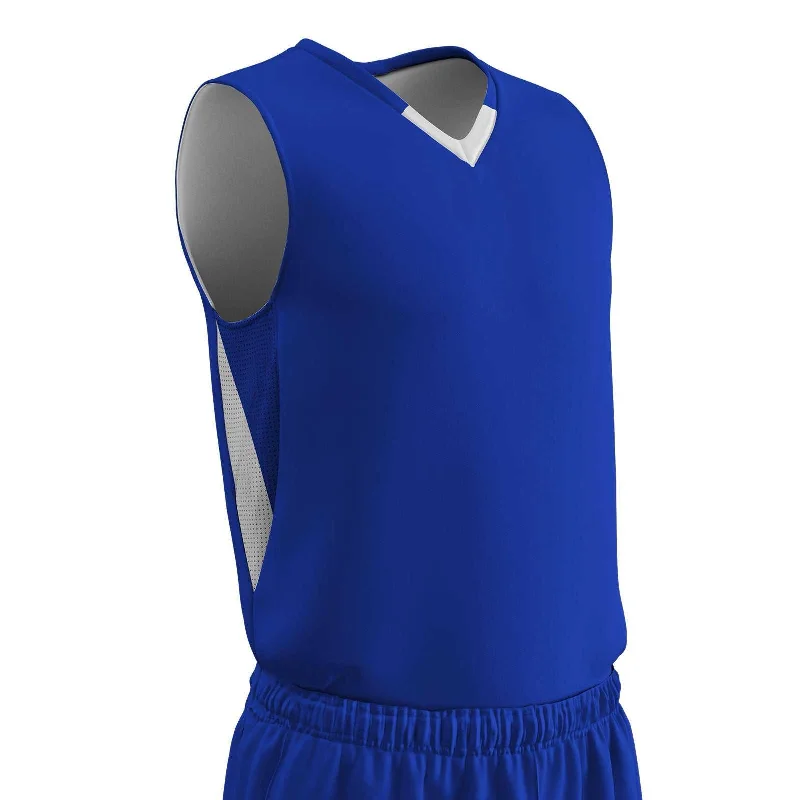 Champro BBJ14 Pivot Reversible Basketball Jersey - Royal White