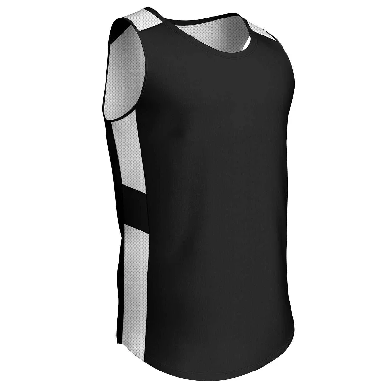 Champro BBJ16 CroShort Sleeveover Reversible Basketball Jersey - Black White