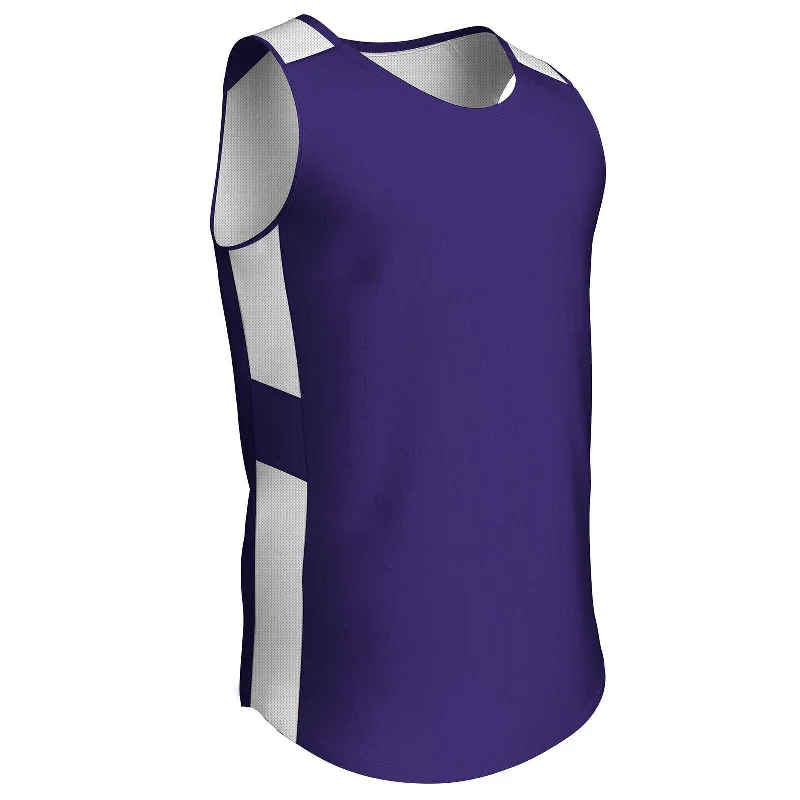 Champro BBJ16 Crossover Reversible Basketball Jersey - Purple White