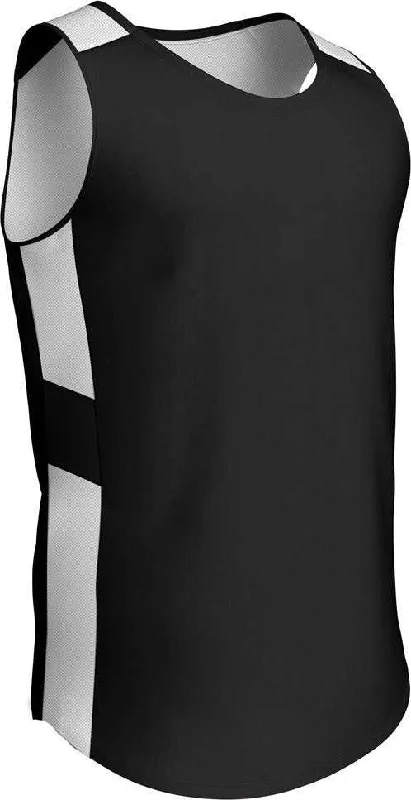 Champro BBJ16 Crossover Reversible Women's Basketball Jersey - Black White