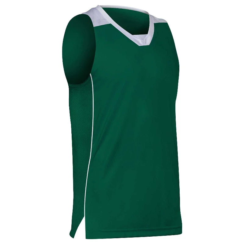 Champro BBJ23 Elite Basketball Jersey - Forest Green White