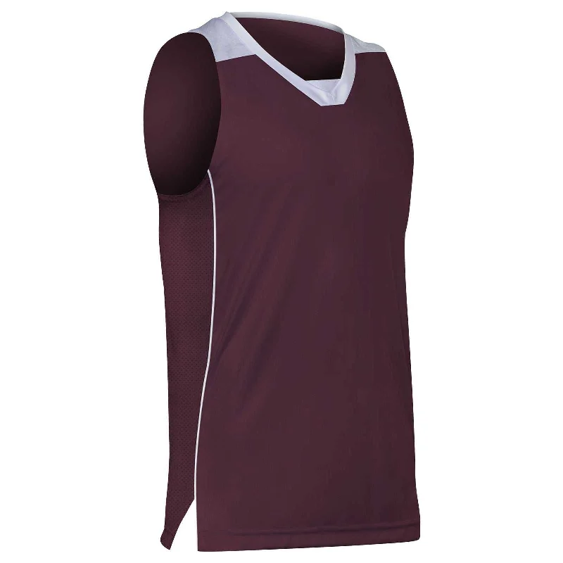 Champro BBJ23 Elite Basketball Jersey - Maroon White