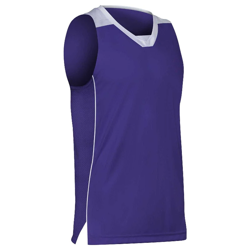 Champro BBJ23 Elite Basketball Jersey - Purple White