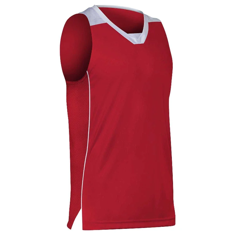 Champro BBJ23 Elite Basketball Jersey - Scarlet White