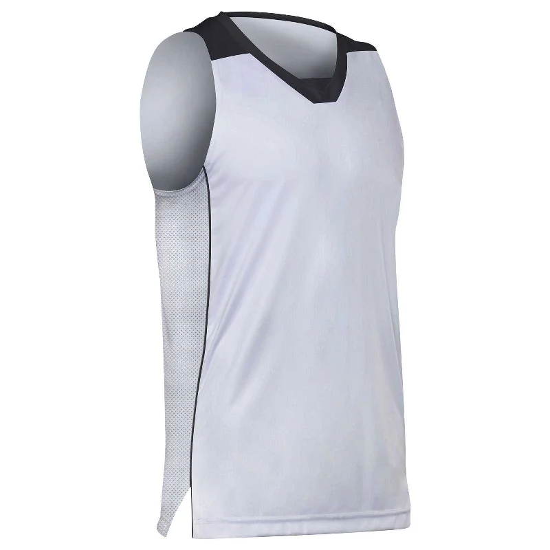 Champro BBJ23 Elite Basketball Jersey - White Black