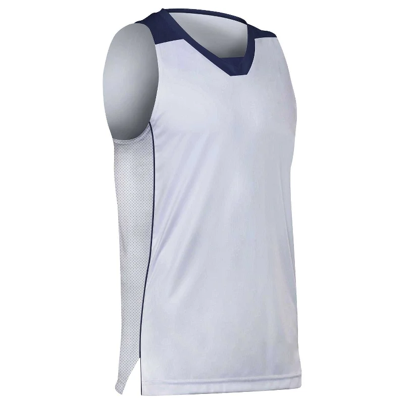 Champro BBJ23 Elite Basketball Jersey - White Navy