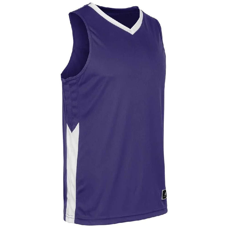 Champro BBJ32 Icon Men's and Youth Basketball Jersey - Purple White