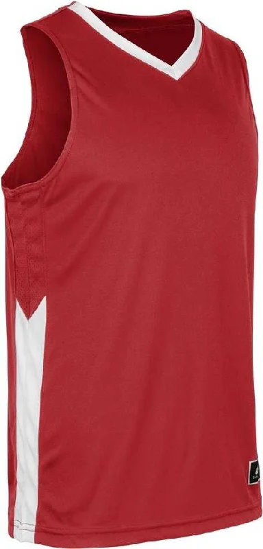 Champro BBJ32 Icon Men's and Youth Basketball Jersey - Scarlet White