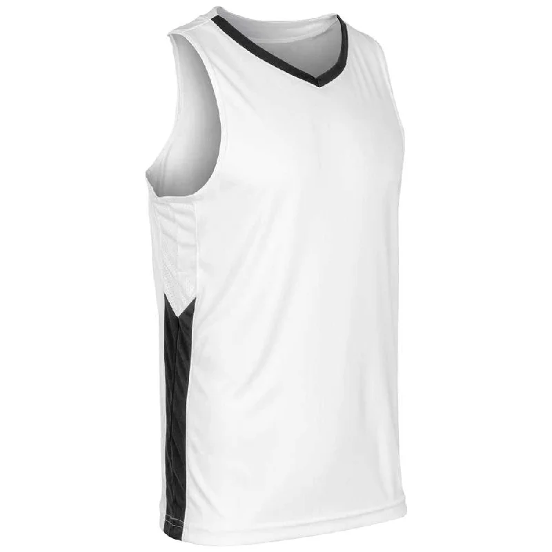 Champro BBJ32 Icon Men's and Youth Basketball Jersey - White Black