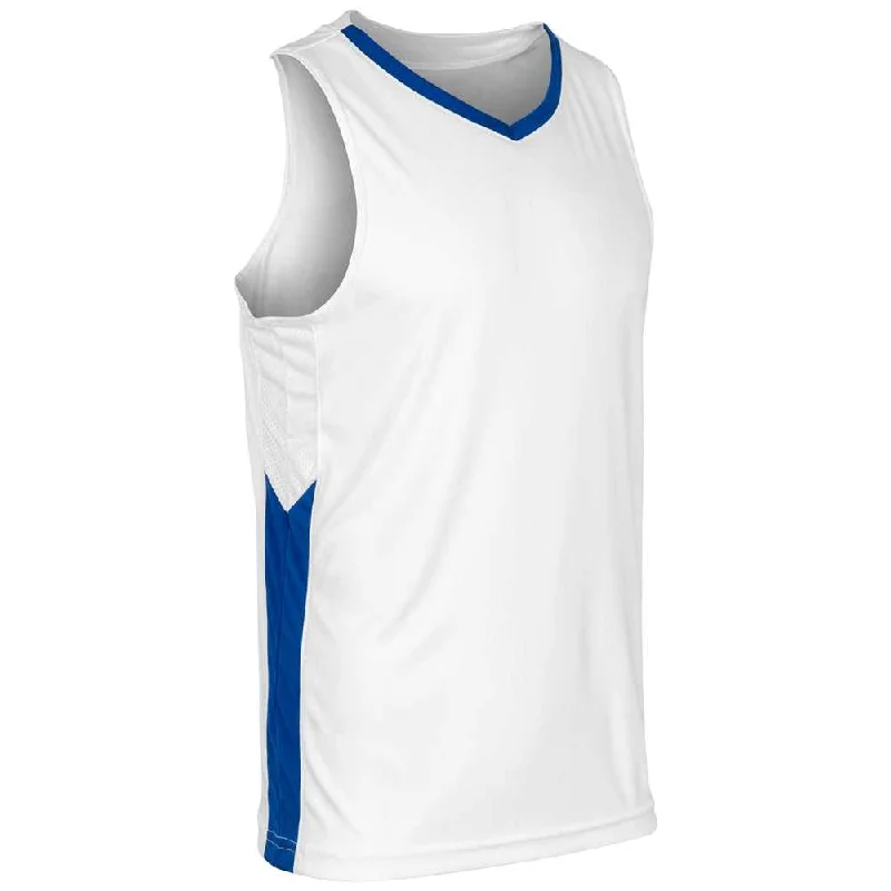 Champro BBJ32 Icon Men's and Youth Basketball Jersey - White Royal