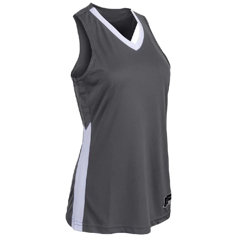 Champro BBJ32 Icon Women's Basketball Jersey - Charcoal White