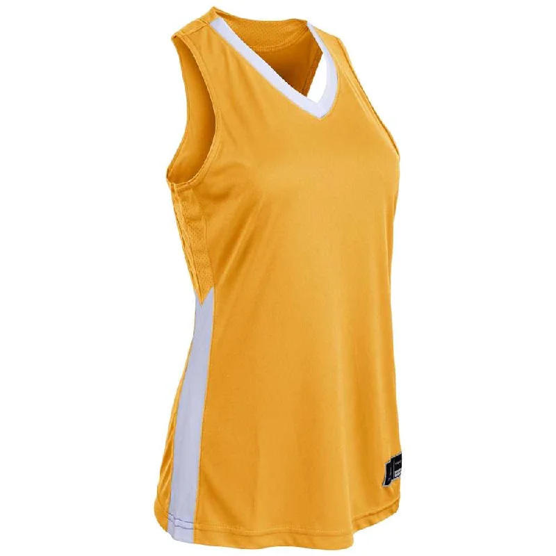 Champro BBJ32 Icon Women's Basketball Jersey - Gold White