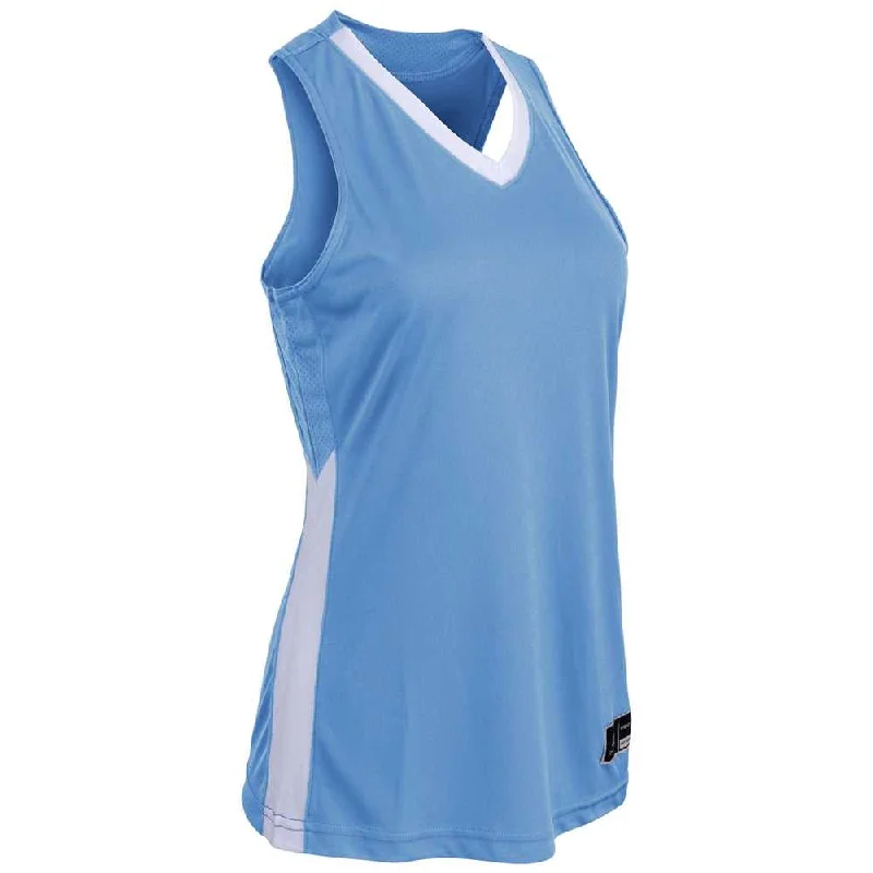 Champro BBJ32 Icon Women's Basketball Jersey - Light Blue White