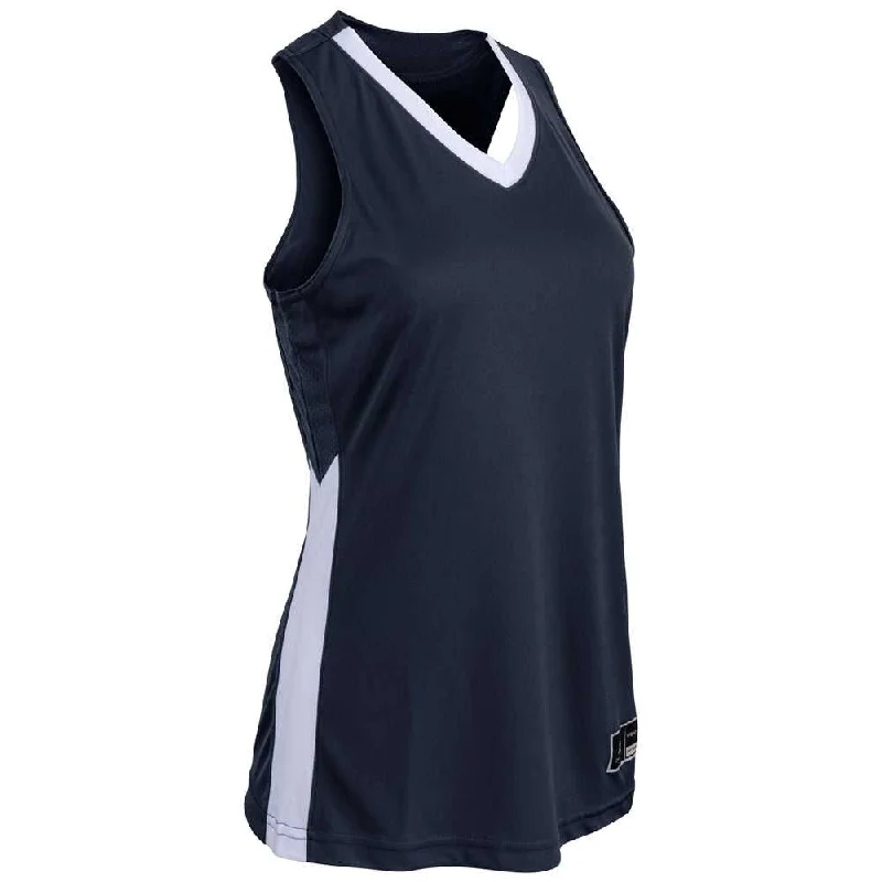 Champro BBJ32 Icon Women's Basketball Jersey - Navy White