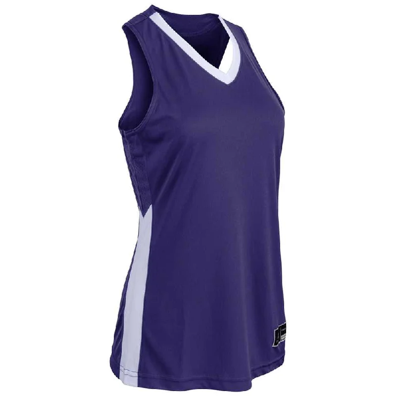 Champro BBJ32 Icon Women's Basketball Jersey - Purple White