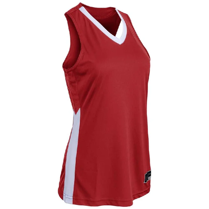 Champro BBJ32 Icon Women's Basketball Jersey - Scarlet White