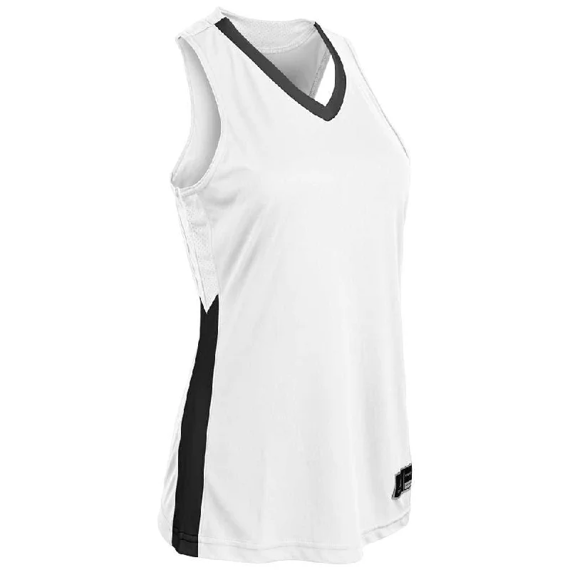 Champro BBJ32 Icon Women's Basketball Jersey - White Black