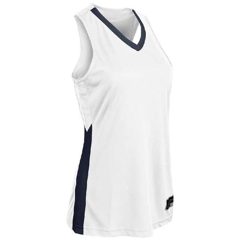 Champro BBJ32 Icon Women's Basketball Jersey - White Navy