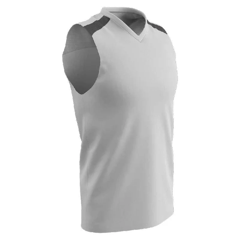 Champro BBJ61 Free Toss Basketball Jersey - White Charcoal