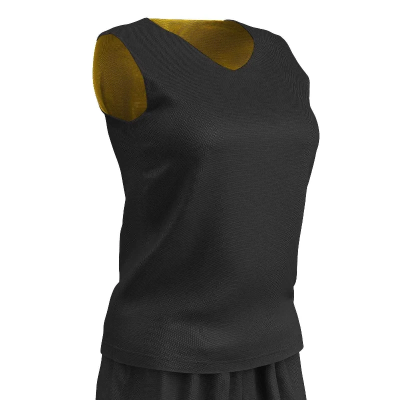 Champro BBJPW Polyester Reversible Basketball Jersey Women's - Black Gold