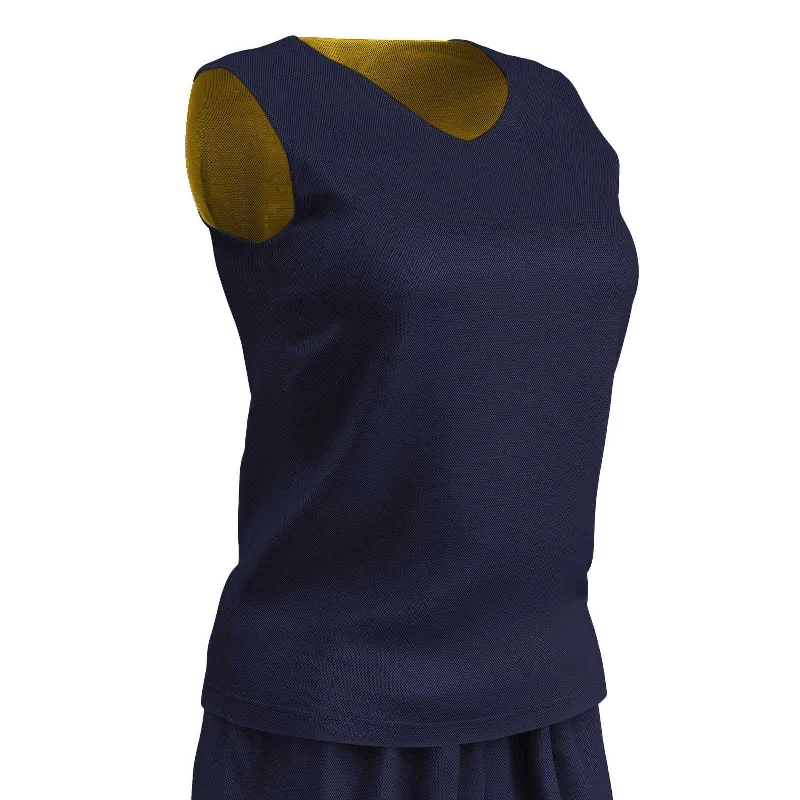 Champro BBJPW Polyester Reversible Basketball Jersey Women's - Navy Gold