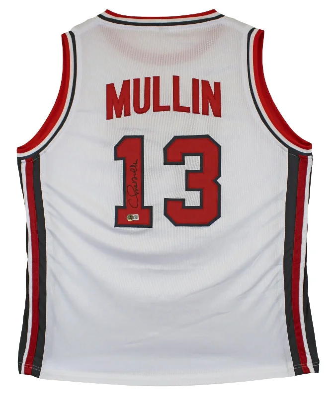 Chris Mullin Team USA Authentic Signed White Pro Style Jersey BAS Witnessed