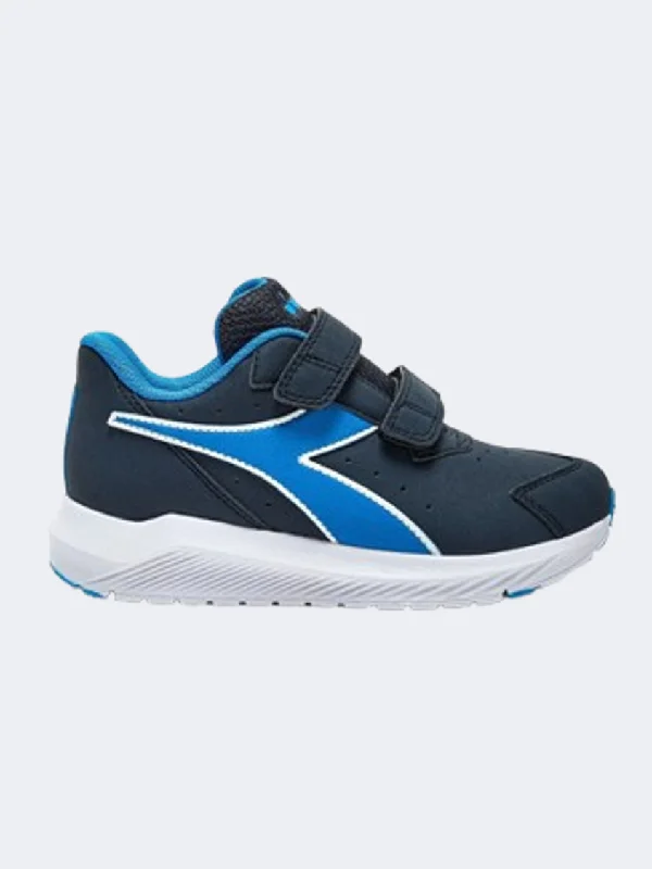 Diadora Falcon Sl V 4 Ps-Boys Running Shoes Blue/Navy/White