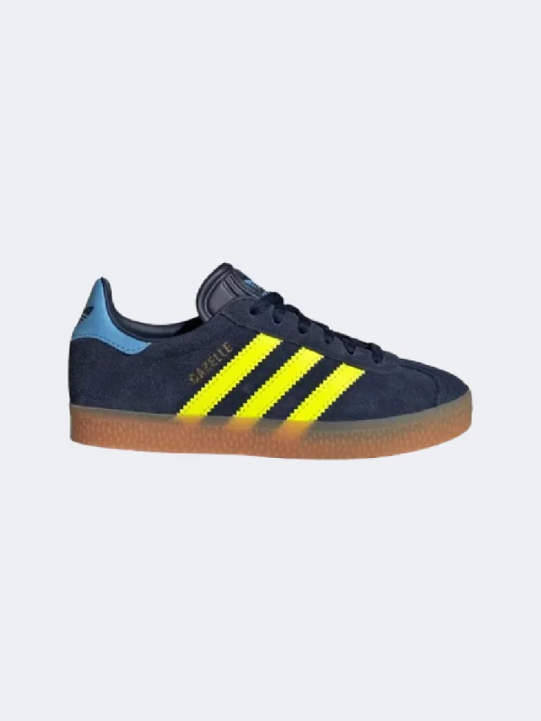 Adidas Gazelle Ps-Boys Originals Shoes Night/Yellow/Blue