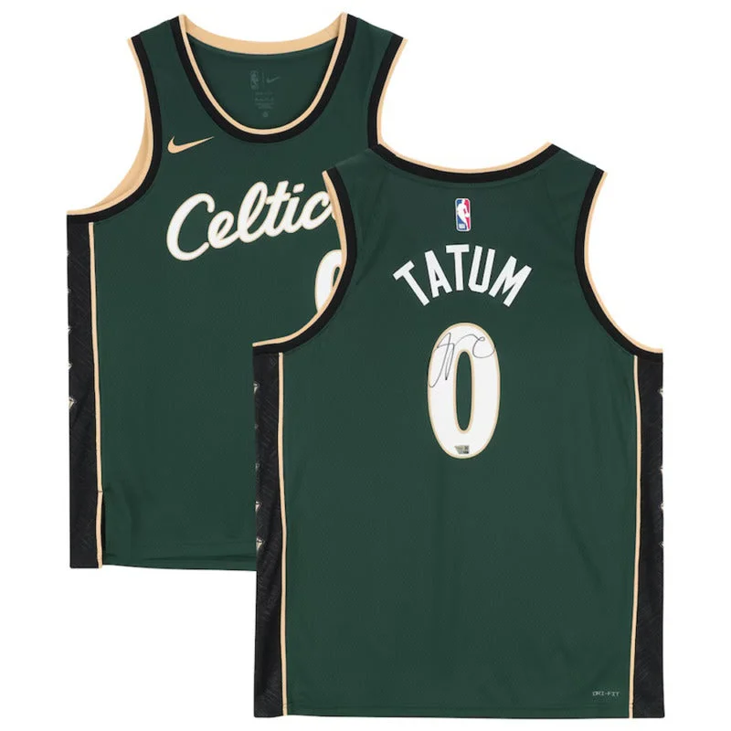 Jayson Tatum Autographed Celtics 2022-23 Swingman City Edition Jersey Fanatics