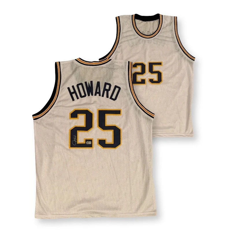 Juwan Howard Autographed White College Style Basketball Jersey Beckett BAS COA