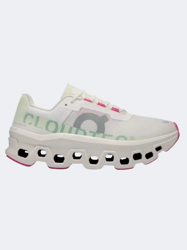 On Cloudmonster 1 Women Running Shoes White/Lima