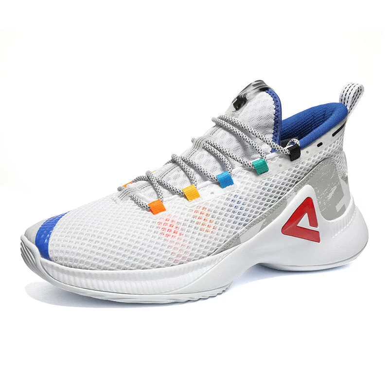 PEAK Basketball Shoes Men Sneakers P-MOTIVE series White EW02071A