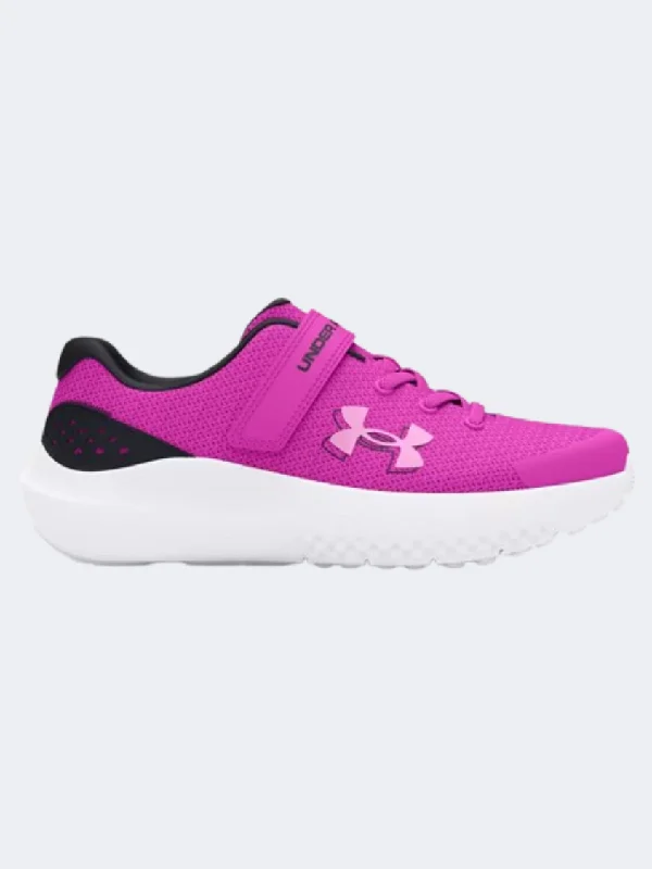 Under Armour Gps Surge 4 Ac Ps-Girls Running Shoes Magenta/Black/Pink