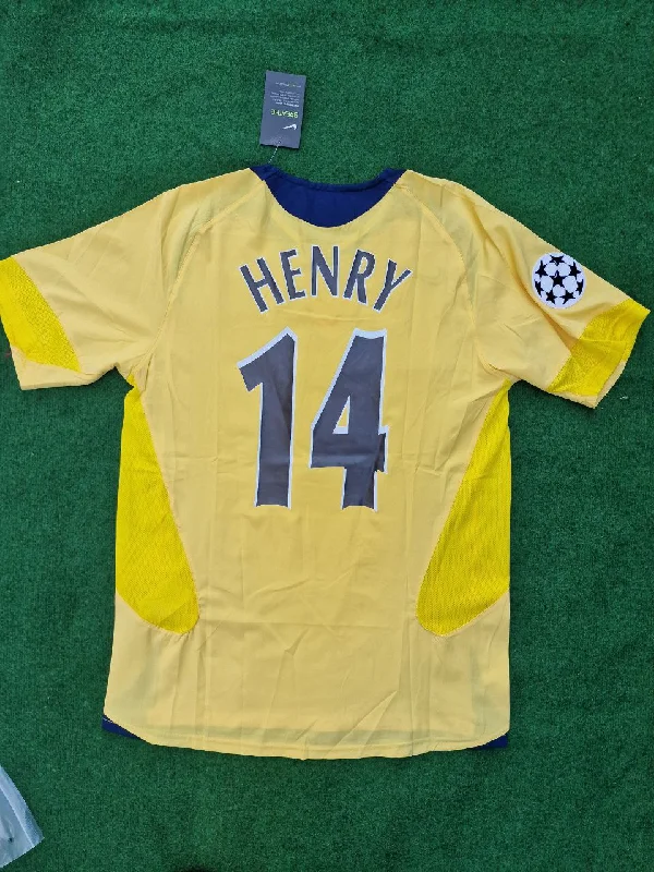 Thierry Henry Arsenal 2005/06  Yellow Retro Jersey Maillot Trikot Maglia