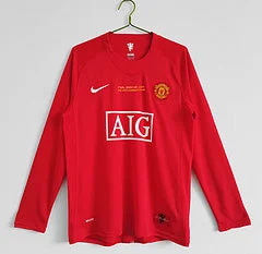 07/08 Manchester United Red Retro Jersey Maillot Trikot Maglia