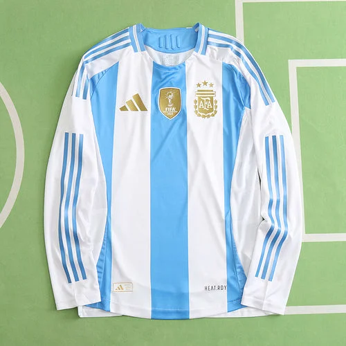 2024 Copa América Argentina Home Long Sleeve  Jersey Maillot Trikot Maglia