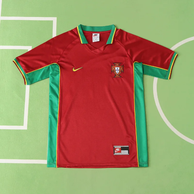 98 Season Portugal Home Football Jersey Maillot Trikot Maglia