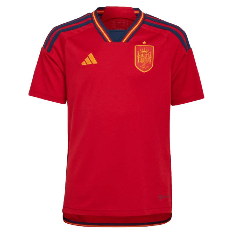 Adidas Spain 2022 World Cup Youth Home Jersey