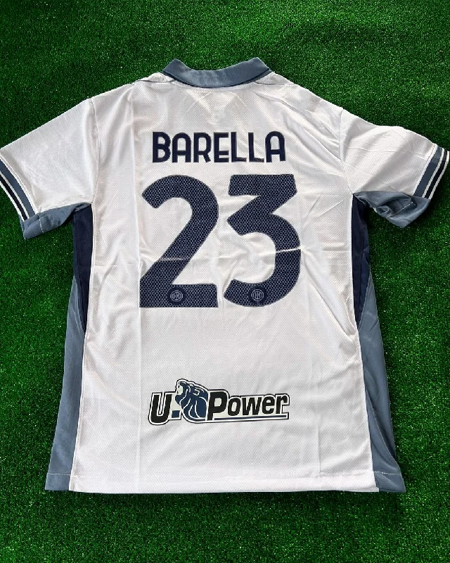 Nicolò Barella Inter Milan 2025 New Season White Football Shirt