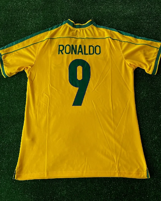 "Brazil Retro Phenomenon Ronaldo Short-Sleeve Jersey"