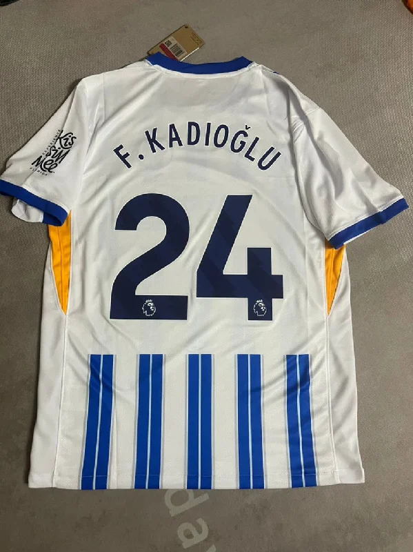 Ferdi Kadioglu Brighton Hove Albion Formasi 2024 2025 New Season Blue White Forma Jersey Maillot Trikot Maglia