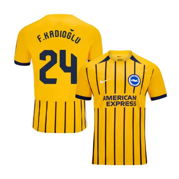 Ferdi Kadioglu Brighton Yeni Sezon Forma 2024 2025 New Season Orange Black Away Forma Jersey Maillot Trikot Maglia