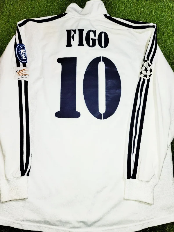 Figo Real Madrid UEFA CENTENARY 2002 2003 Long Sleeve Jersey Shirt Camiseta L