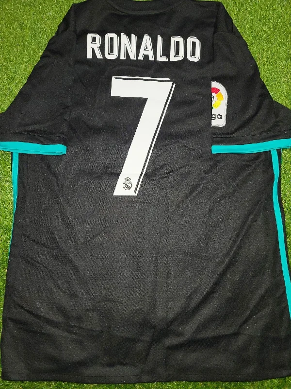 Cristiano Ronaldo Real Madrid 2017 2018 Black Jersey Shirt Maglia L SKU# BR3543