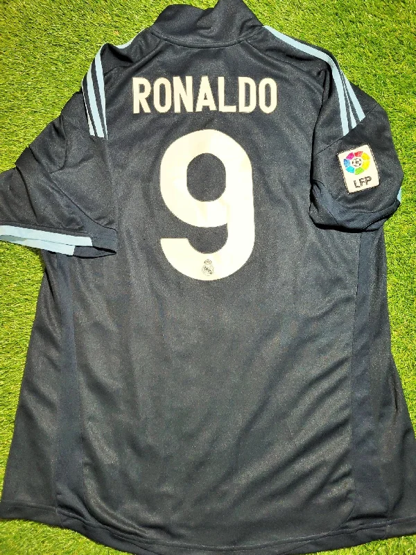 Cristiano Ronaldo Real Madrid DEBUT SEASON 2009 2010 Away Soccer Jersey Shirt L SKU# E84339 AV1001