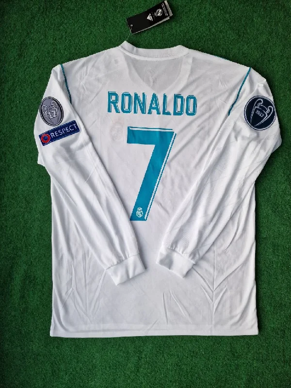 Cristiano Ronaldo Real Madrid White Retro Football Jersey